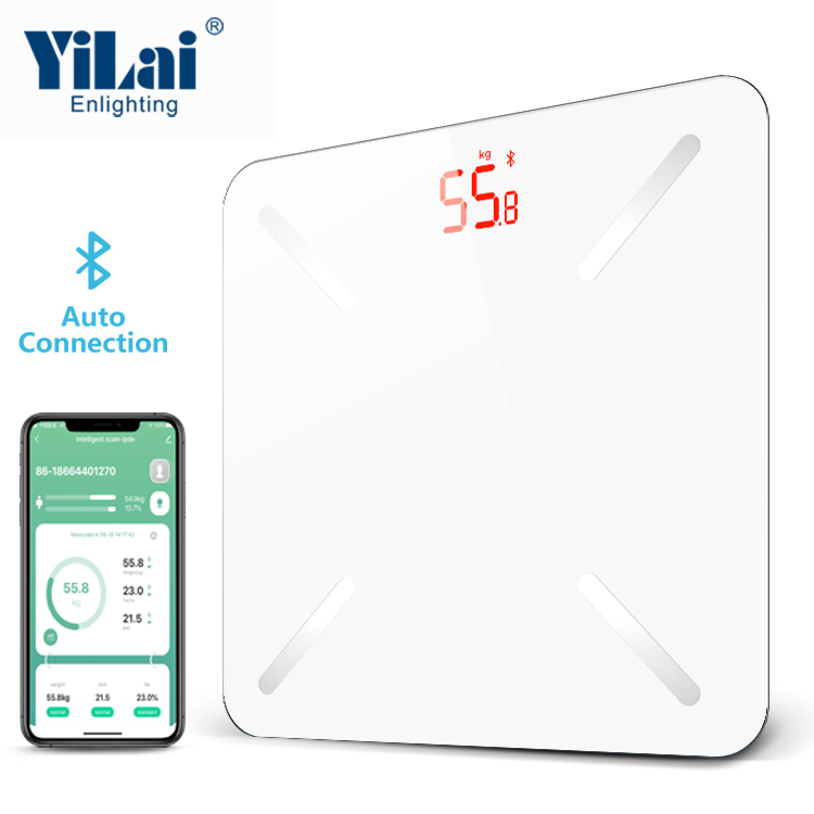 Bluetooth Body Composition Scale with Red LED Display