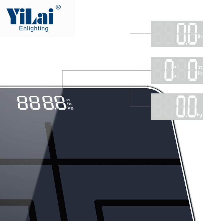Yilai CE/RoHS approvel electronic ITO tempered glass 180kg Smart Bluetooth scale - Image 2