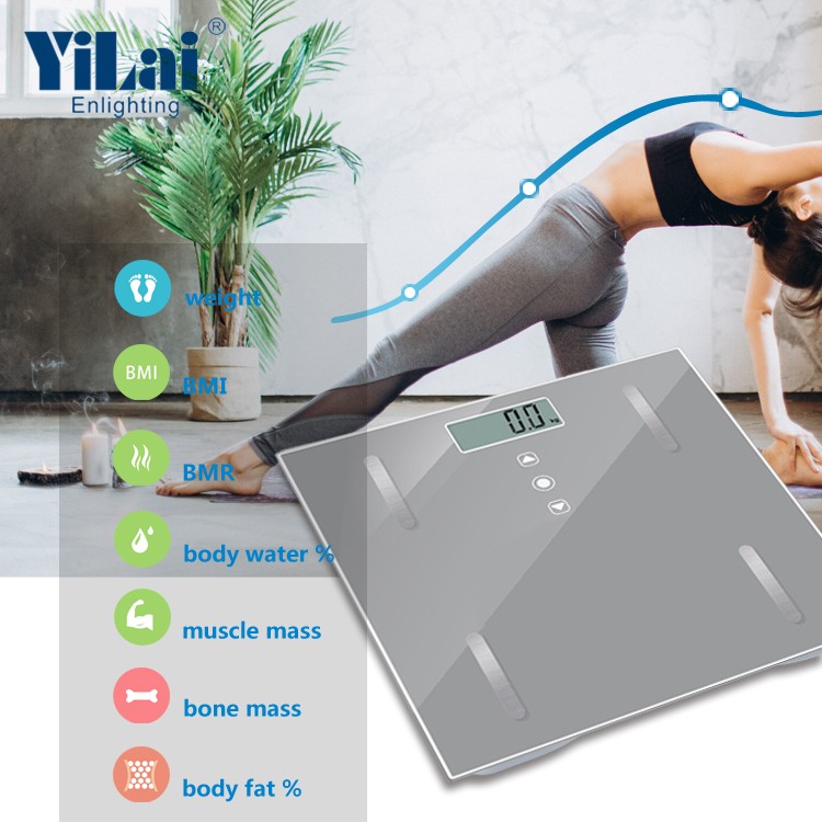 Yilai golden size grey color body composition BMI scale body fat measurement scale - Image 3