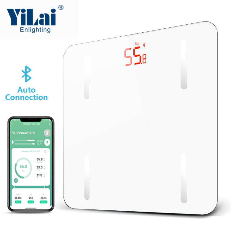 Yilai Hot Sell smart scale with bluetooth connection Tuya APP control wireless Scale - Image 3