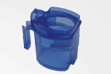 Blue Plastic Component Container with Handle