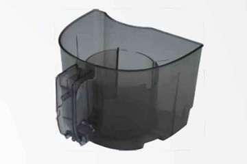 Transparent Gray Plastic Container with Handle