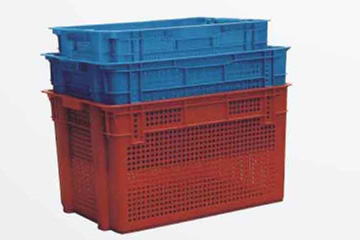 Stackable Perforated Plastic Storage Crates