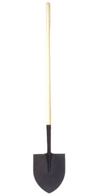 Round Point Digging Shovel with Wooden Handle