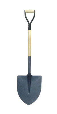 Round Point Digging Shovel with D-Grip Handle