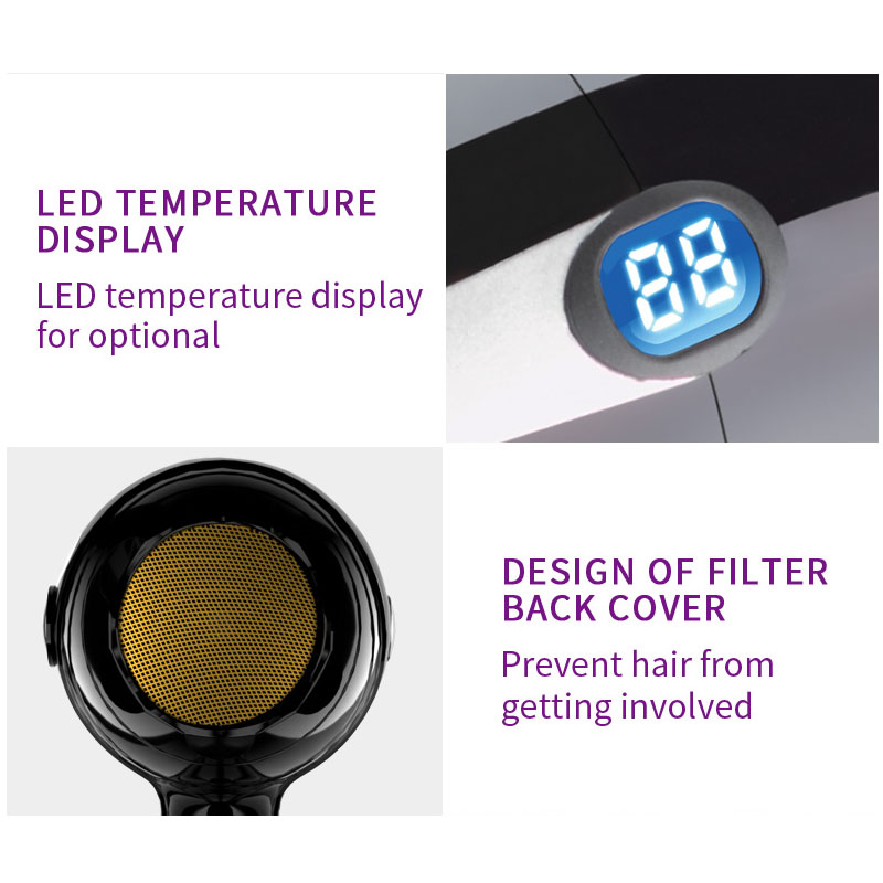 LED Temperature Display Hair Dryer