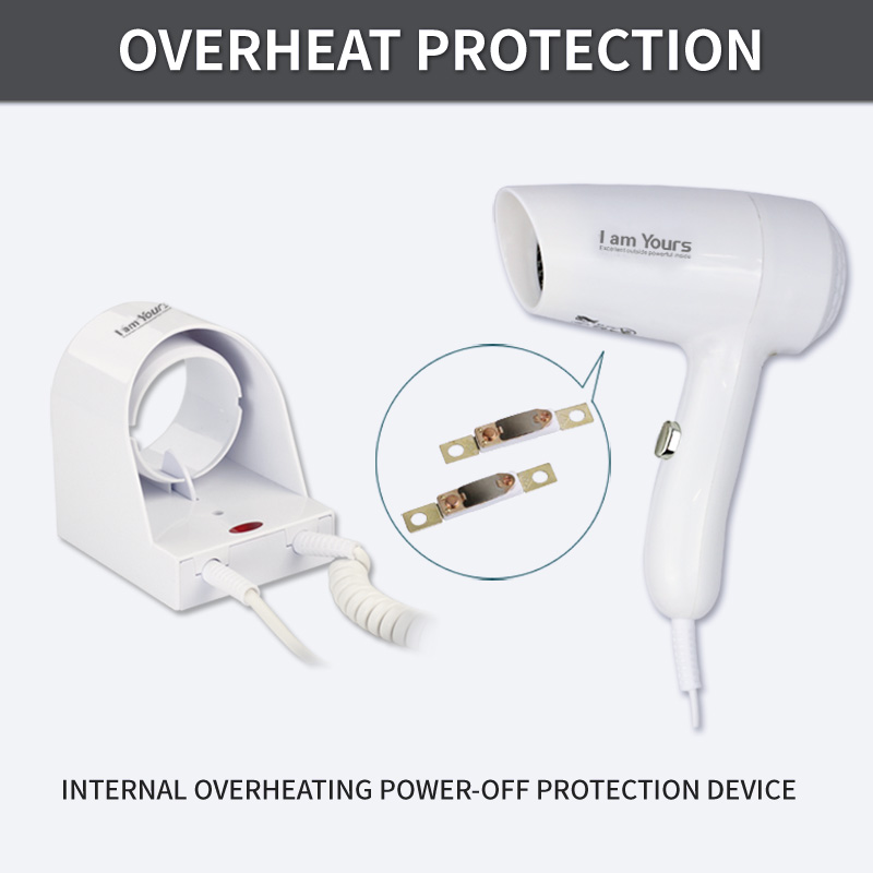 Wall Mounted 1200W Hotel Hair Dryer