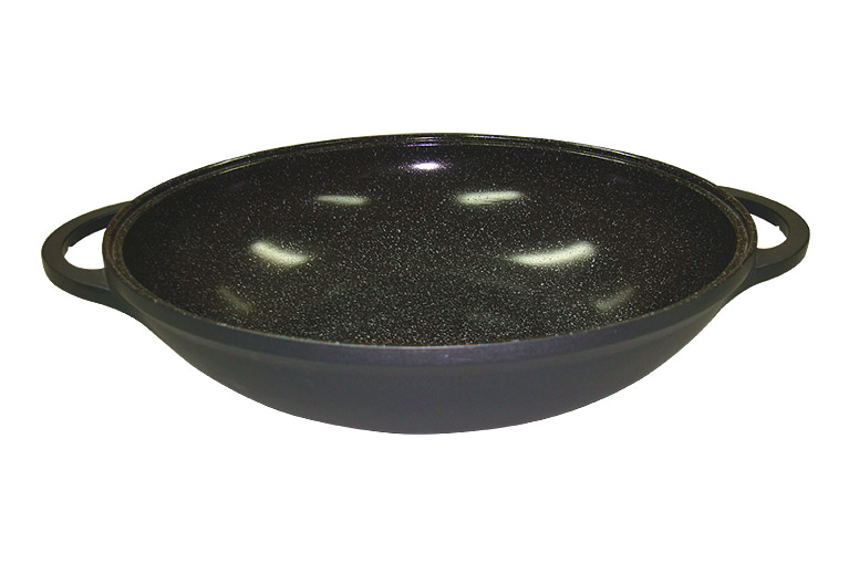 Cast Iron Non-Stick Wok with Dual Handles