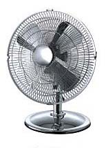 Chrome Desk Fan with Adjustable Tilt