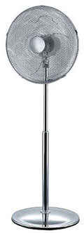 Chrome Pedestal Fan with Adjustable Height