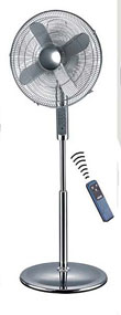 Chrome Standing Fan with Remote