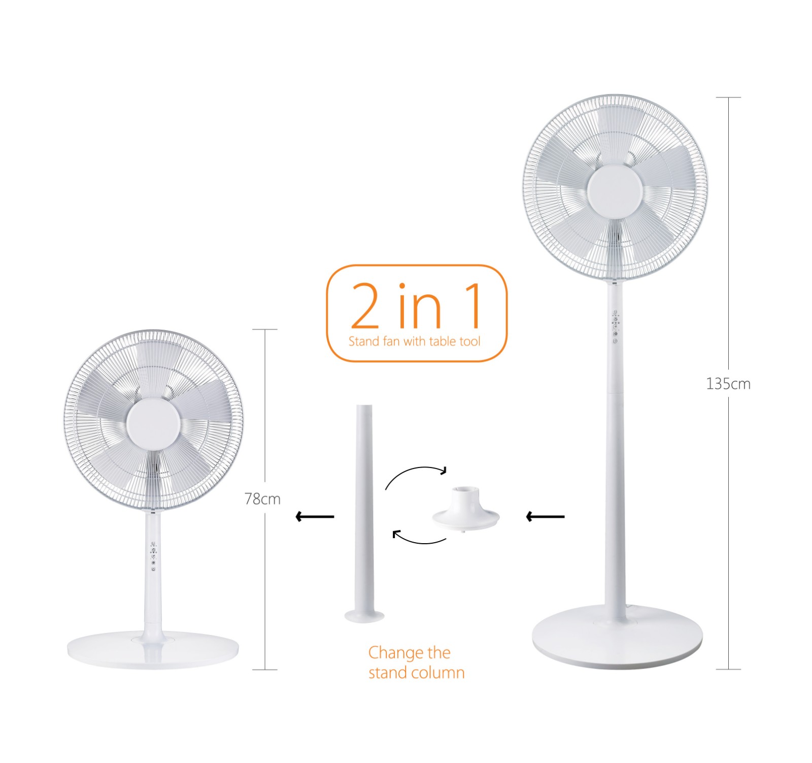 Convertible 2-in-1 Electric Fan