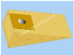Yellow Rectangular Electronic Component with Square Plate
