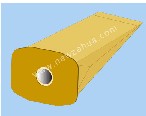 Yellow Insulating Foam Component with Cylindrical Opening