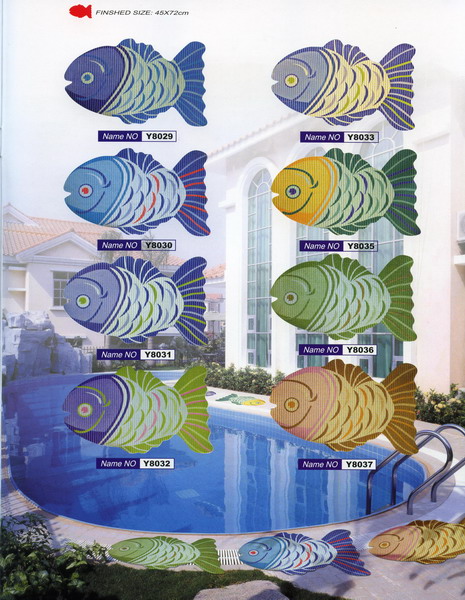 Fish Pattern PVC Floor Mat 45x72cm