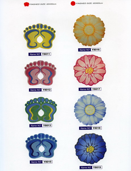 Household PVC Floor Mat with Decorative Prints