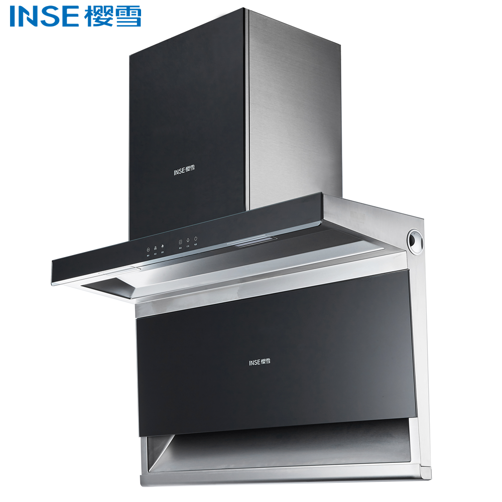 Zhongshan Wall-Mounted Black Glass Range Hood China for Kitchen for Sale CXW-280-K1906(B) - Image 2