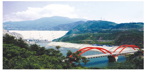 Large-Scale Water Control Project with Concrete Dam