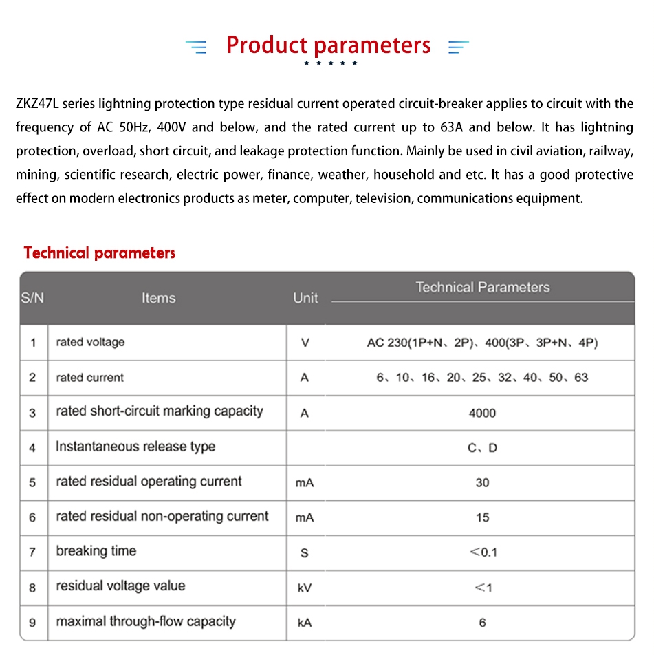 Lightning protection series circuit breaker application