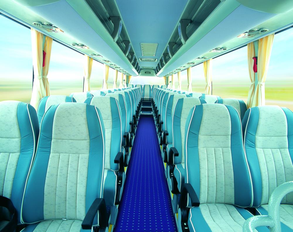 High-Capacity Passenger Coach with Comfortable Seating