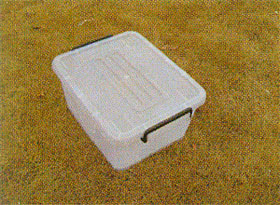 Industrial Storage Container with Latched Lid