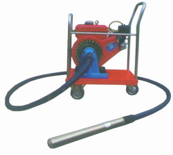 Gasoline Engine Concrete Vibrator on Wheeled Cart