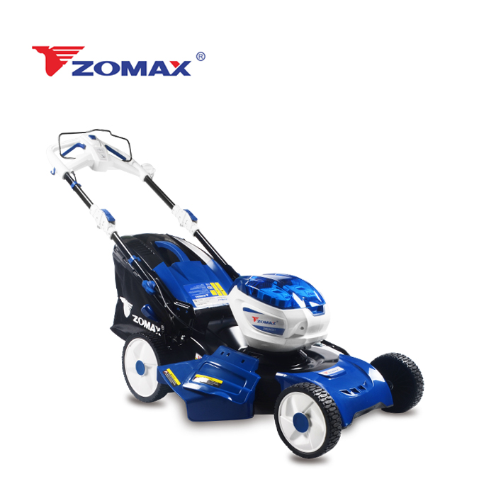 Close up of the mower deck and wheels