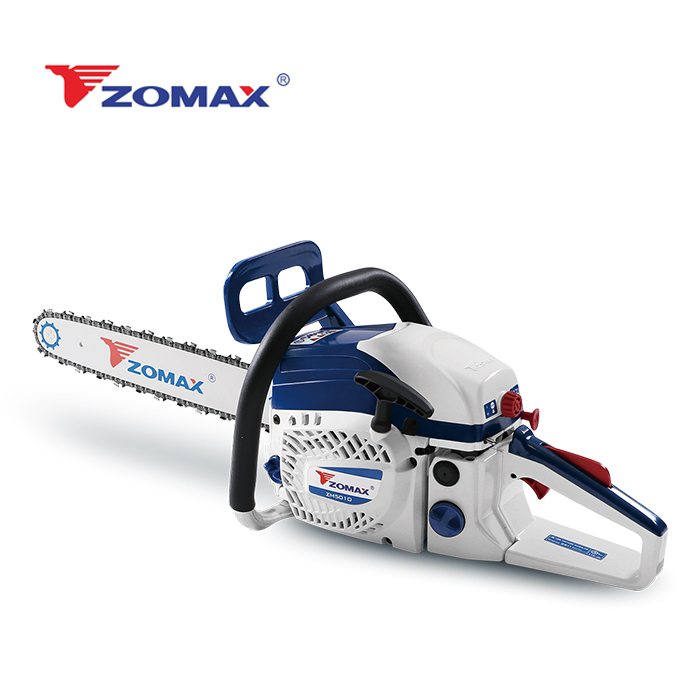 Side profile of the chainsaw