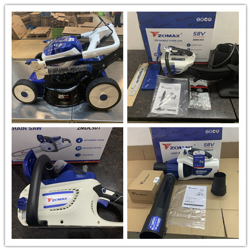 Chainsaw component view highlighting safety features