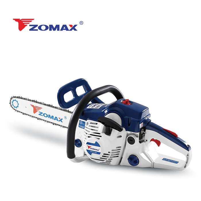 Ergonomic view of the chainsaw