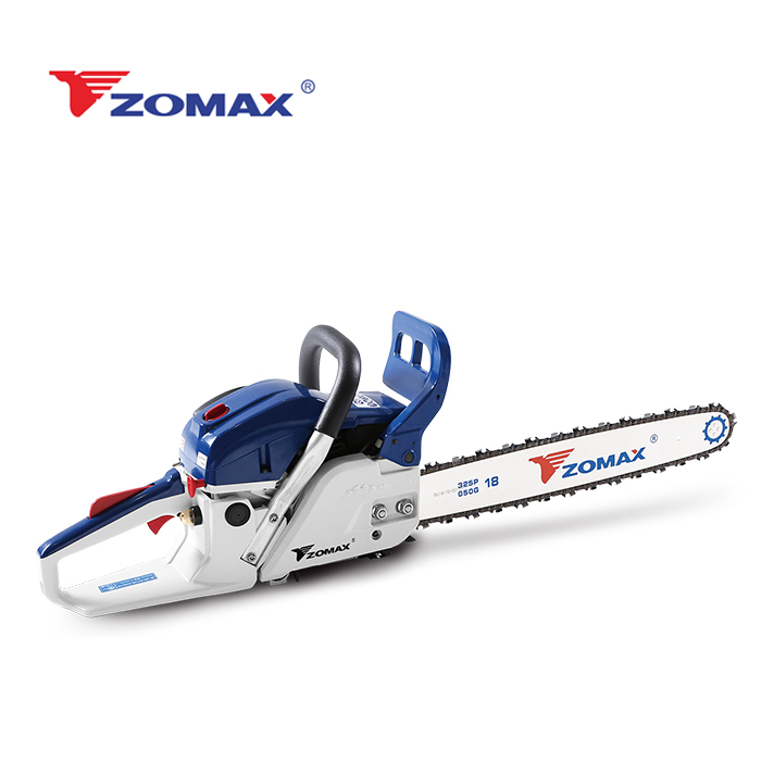 Chainsaw side view with bar