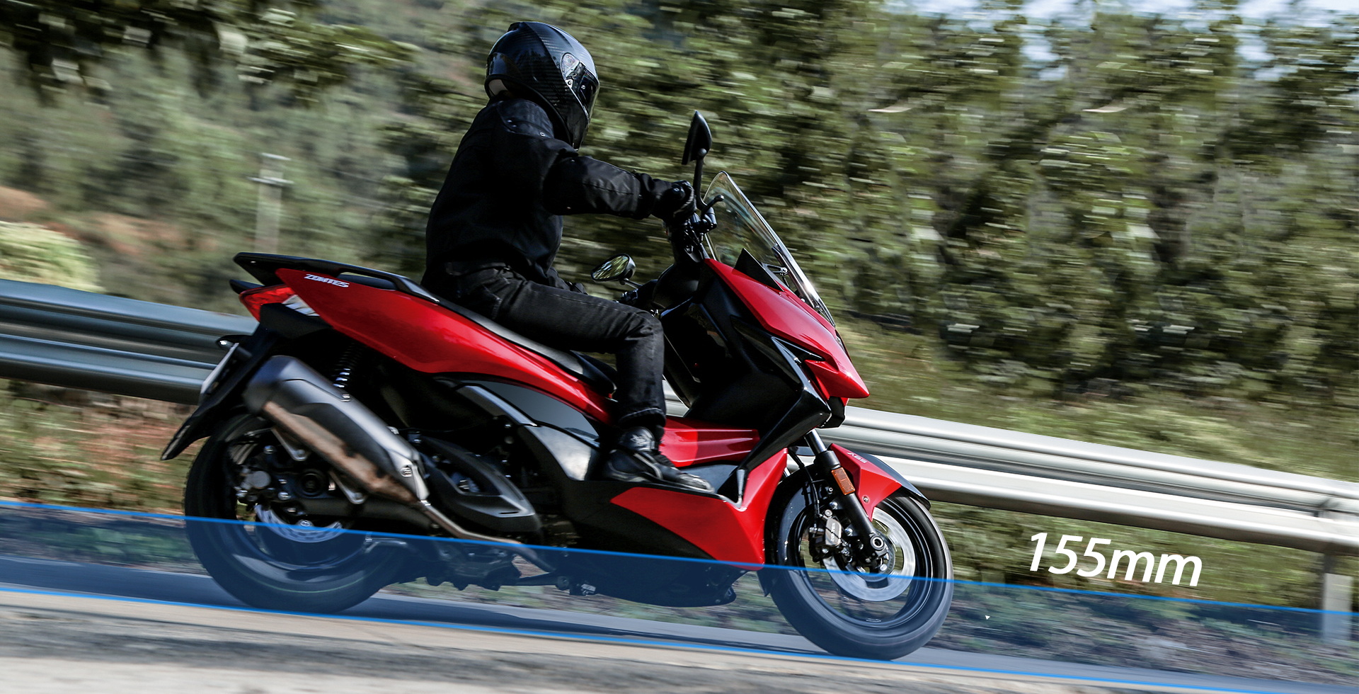 Scooter showing ground clearance