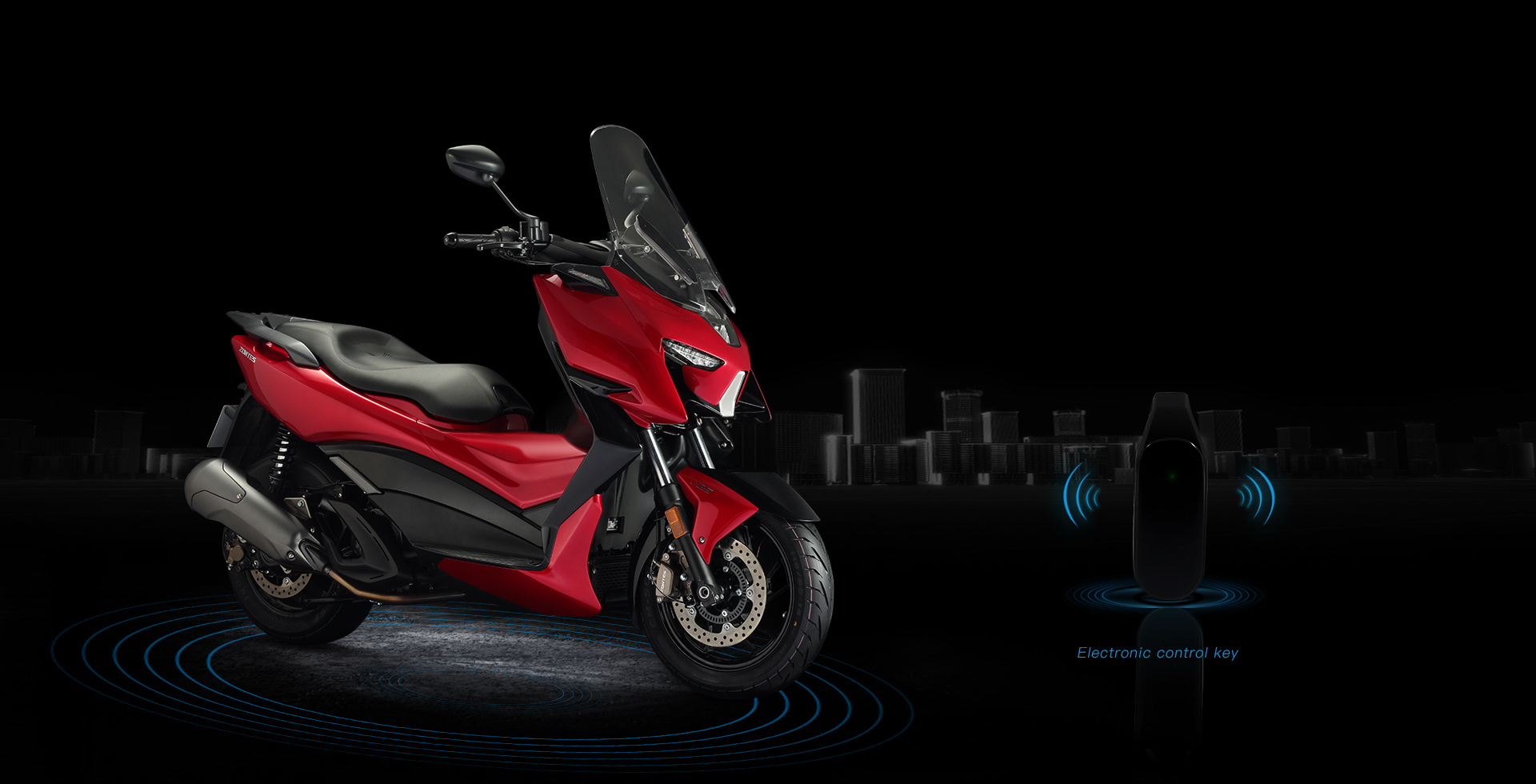 Scooter featuring keyless control system