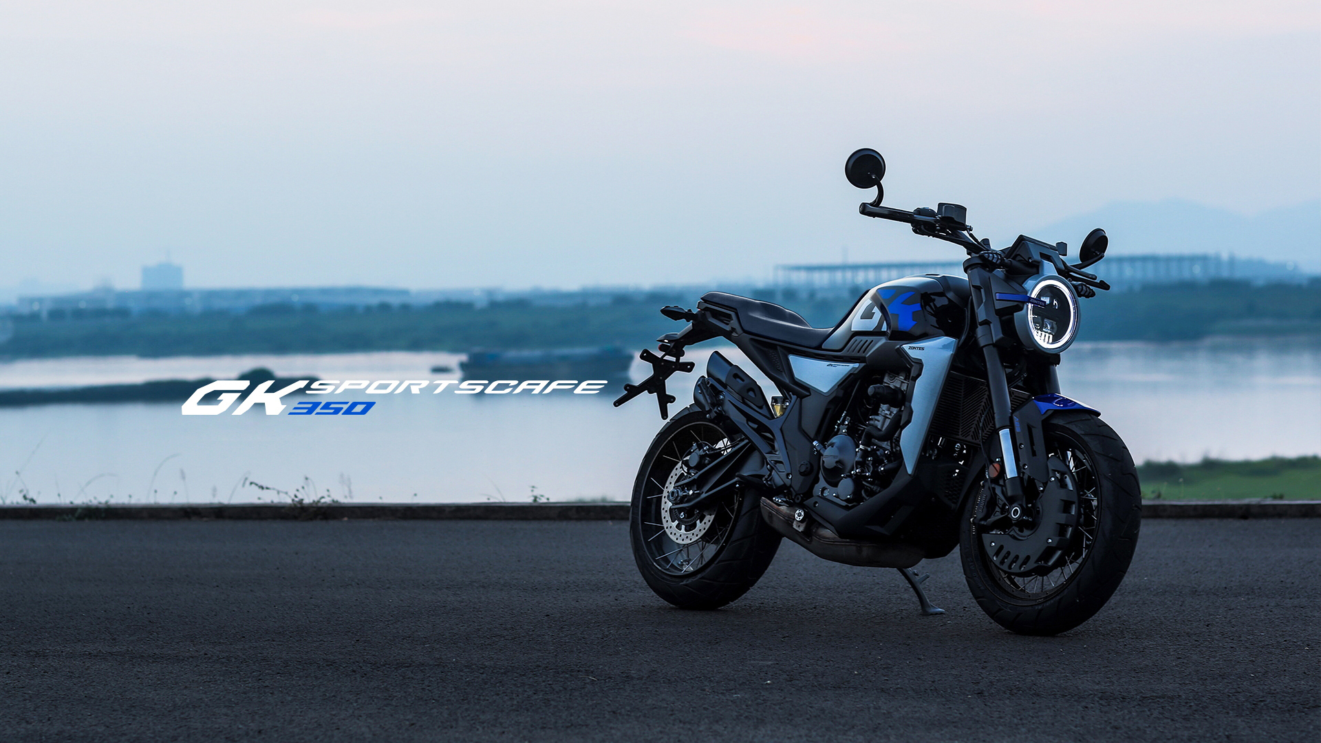Modern cafe racer styling with round LED headlight