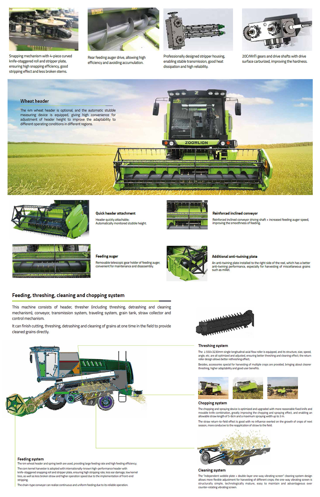 Threshing and cleaning system diagram
