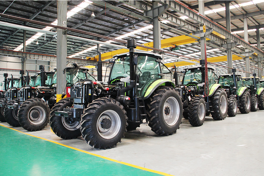 Front three-quarter view of the tractor
