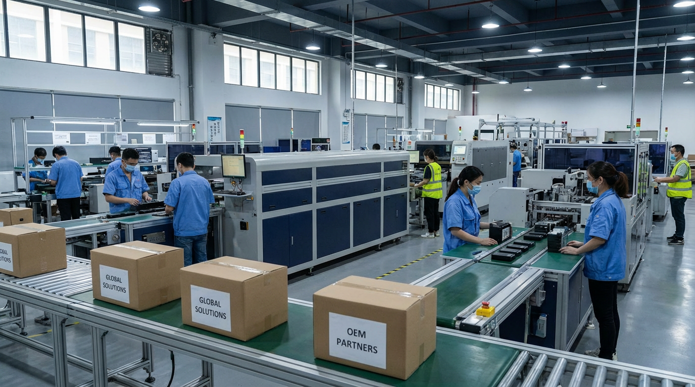 Ligne de production moderne fabriquant des produits de marque personnalisés